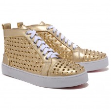 Christian Louboutin Louis gouden sneakers met spikes Christian Louboutin Louis gouden sneakers met spikes