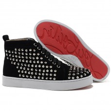 Christian Louboutin Louis Silver Spikes sneakers zwart