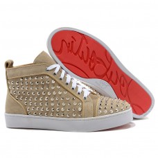 Christian Louboutin Louis Silver Spikes sneakers in beige