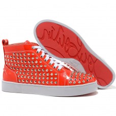 Christian Louboutin Louis Spikes sneakers in oranje