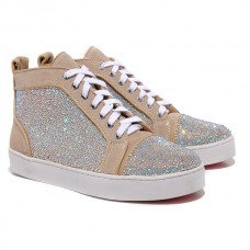 Christian Louboutin Louis Strass sneakers in taupe