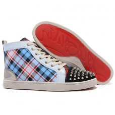 Christian Louboutin Louis Spikes sneakers in het blauw