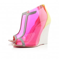 Christian Louboutin Scuba 100mm Wedges Canari/Stone Christian Louboutin Scuba 100mm Wedges Canari/Stone