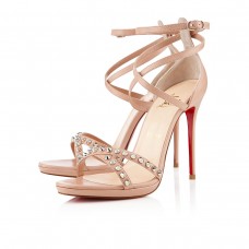 Christian Louboutin Monocronana 120mm sandalen in nude