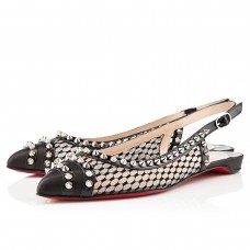 Christian Louboutin Manovra platte sandalen zwart