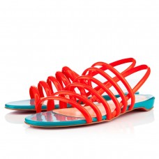 Christian Louboutin Vildo platte sandalen met vlammenmotief