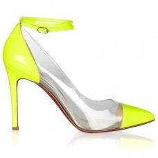Christian Louboutin Bis Un Bout 100mm Pumps Geel Christian Louboutin Bis Un Bout 100mm Pumps Geel