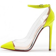 Christian Louboutin Bis Un Bout 120mm Pumps Geel Christian Louboutin Bis Un Bout 120mm Pumps Geel
