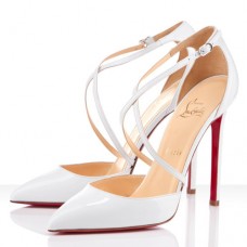 Christian Louboutin Crosspiga pumps 120 mm wit Christian Louboutin Crosspiga pumps 120 mm wit