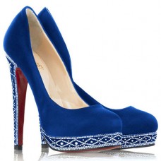 Christian Louboutin Eugenie pumps 120 mm blauw