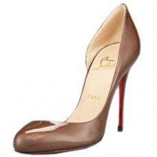 Christian Louboutin Helmour 100 mm pompen taupe