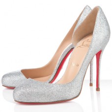 Christian Louboutin Helmour 100 mm pompen zilver