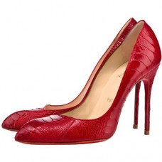 Christian Louboutin Corneille pumps van 100 mm in mandarijnrood Christian Louboutin Corneille pumps van 100 mm in mandarijnrood