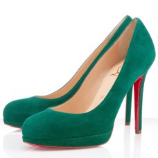 Christian Louboutin nieuwe eenvoudige pumps van 120 mm, groen