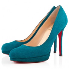 Christian Louboutin nieuwe eenvoudige pumps van 120 mm in de kleur Peacock