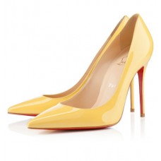 Christian Louboutin Decollete 554 100mm Pumps Geel Christian Louboutin Decollete 554 100mm Pumps Geel