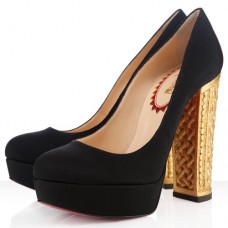 Christian Louboutin Bois Dore pumps van 140 mm, zwart/goud