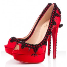 Christian Louboutin Torero 140mm Peep Toe Pumps Rood Christian Louboutin Torero 140mm Peep Toe Pumps Rood