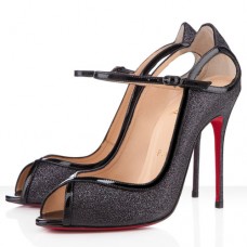 Christian Louboutin 1en8 100mm Peep Toe Pumps Zwart