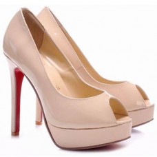 Christian Louboutin Altadama 140 mm peeptoe-pompen roze