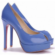 Christian Louboutin Altadama 140mm Peep Toe Pumps Blauw