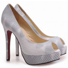 Christian Louboutin Altadama 140 mm Peep Toe-pompen Python