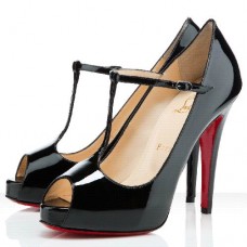 Christian Louboutin Burlina 120mm Peep Toe Pumps Zwart