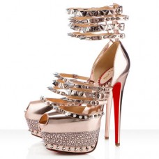 Christian Louboutin Isolde 160mm Peep Toe Pumps Goud