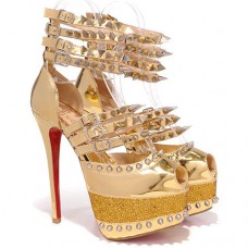 Christian Louboutin Isolde 160mm Peep Toe Pumps Brons