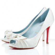 Christian Louboutin Madame Butterfly 100mm Speciale Gelegenheid Gebroken Wit