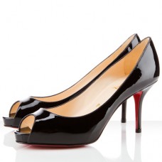 Christian Louboutin Mater Claude 80mm Peep Toe Pumps Zwart