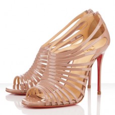 Christian Louboutin Multibrida 100mm Peep Toe Pumps Nude Christian Louboutin Multibrida 100mm Peep Toe Pumps Nude