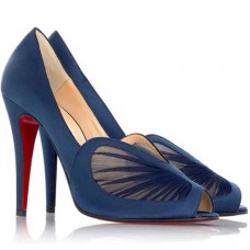 Christian Louboutin Papilipi 100mm Peep Toe Pumps Blauw Christian Louboutin Papilipi 100mm Peep Toe Pumps Blauw