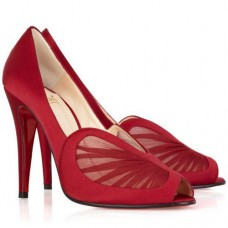 Christian Louboutin Papilipi 100mm Peep Toe Pumps Rood Christian Louboutin Papilipi 100mm Peep Toe Pumps Rood