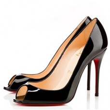 Christian Louboutin Sexy 100mm Peep Toe Pumps Zwart Christian Louboutin Sexy 100mm Peep Toe Pumps Zwart