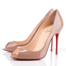 Christian Louboutin Sexy 100mm Peep Toe Pumps Nude Christian Louboutin Sexy 100mm Peep Toe Pumps Nude