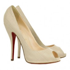 Christian Louboutin Titi 120mm Peep Toe Pumps Beige Christian Louboutin Titi 120mm Peep Toe Pumps Beige