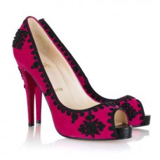 Christian Louboutin Very Brode 120mm Peep Toe Pumps Rose Matador Christian Louboutin Very Brode 120mm Peep Toe Pumps Rose Matador