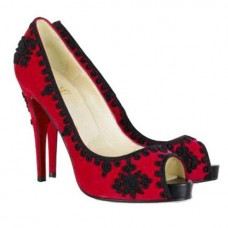 Christian Louboutin Very Brode 120mm Peep Toe Pumps Rood