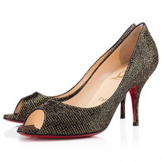 Christian Louboutin Yo Yo 80mm Peep Toe Pumps Zwart Christian Louboutin Yo Yo 80mm Peep Toe Pumps Zwart