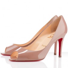 Christian Louboutin You You 80mm Peep Toe Pumps Nude