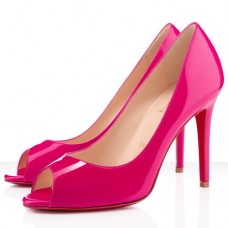 Christian Louboutin You You 100mm Peep Toe Pumps Felroze