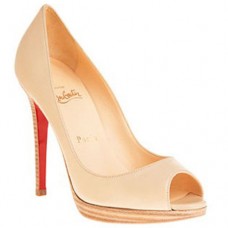 Christian Louboutin Yolanda 120mm Peep Toe Pumps Nude Christian Louboutin Yolanda 120mm Peep Toe Pumps Nude