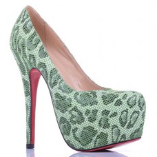 Christian Louboutin Daffodile Lace 160mm Platforms Groen