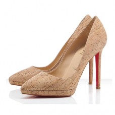 Christian Louboutin Pigalle Plato 120mm Pumps Naturel