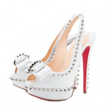 Christian Louboutin Lady Clou 140mm Slingbacks Wit