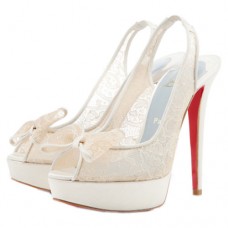 Christian Louboutin Exclu 140mm Slingbacks Wit