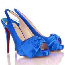 Christian Louboutin Very Noeud 120mm Slingbacks Blauw
