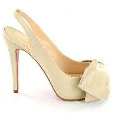 Christian Louboutin Very Noeud 120mm Slingbacks Beige