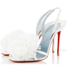 Christian Louboutin Tsarouchi 100mm Slingbacks Wit